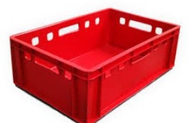 Rote Plastikdosen